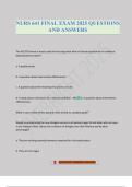 NURS 641 FINAL EXAM 2025 QUESTIONS AND ANSWERS