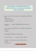 NURS 2003 PATHOPHYSIOLOGY&colon; INFECTION EXAM 2025 QUESTIONS AND ANSWERS