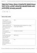 TEEX EMT FINAL EXAM COMPLETE &lpar;2025&rpar; EXAM TEST WITH LATEST UPDATED &lpar;QUESTIONS AND ANSWERS&rpar; already passed&excl;&excl;