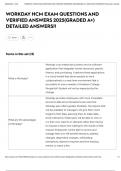WORKDAY HCM EXAM QUESTIONS AND VERIFIED ANSWERS 2025&lpar;GRADED A&plus;&rpar; DETAILED ANSWERS&excl;&excl;