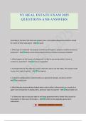 NY REAL ESTATE EXAM 2025 QUESTIONS AND ANSWERS