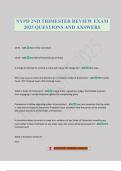 NYPD 2ND TRIMESTER REVIEW EXAM 2025 QUESTIONS AND ANSWERS