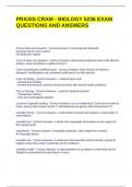 PRAXIS CRAM - BIOLOGY 5236 EXAM QUESTIONS AND ANSWERS