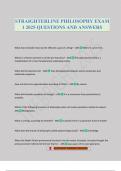 STRAIGHTERLINE PHILOSOPHY EXAM 1 2025 QUESTIONS AND ANSWERS