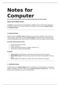 Class notes Computer information systems  
