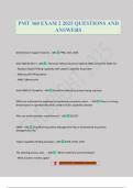 PMT 360 EXAM 2 2025 QUESTIONS AND ANSWERS
