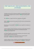 PMT 360 EXAM 1 2025 QUESTIONS AND ANSWERS