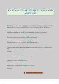 PN FINAL EXAM 2025 QUESTIONS AND ANSWERS