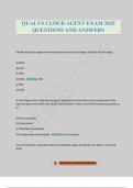 QUALYS CLOUD AGENT EXAM 2025 QUESTIONS AND ANSWERS