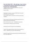 First Aid USMLE STEP 1&colon; Microbiology &sol; Exam Q-Bank &sol; Comprehensive Newest Updated Actual Questions & Answers &lpar;A&plus; Guide Solution&rpar;