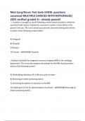 Med Surg&sol;Neuro Test bank EXAM&comma; questions answered MULTIPLE CHOICES WITH RATIONALES&vert; 2025 verified graded A&plus; already passed&excl;