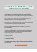 SAR TECH III STUDY GUIDE EXAM 2025 QUESTIONS AND ANSWERS