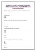 SANS SEC401 Module Quizzes UPDATED 2025 ACTUAL Exam Questions and CORRECT Answers &vert;100&percnt; Verified Exam&period;