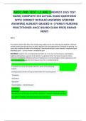 ANCC FNB TEST 1&comma;2 AND 3 NEWEST 2025 TEST BANK&vert; COMPLETE 300 &plus;ACTUAL EXAM QUESTIONS WITH CORRECT DETAILED ANSWERS &lpar;VERIFIED ANSWERS&rpar; ALREADY GRADED A&plus;&vert; FAMILY NURSING PRACTITIONER ANCC BOARD EXAM PREP&vert; BRAND NEW&excl;&excl;