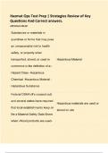 Hazmat Ops Test Prep &vert; Strategies Review of Key Questions And Correct answers&period;