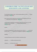 SUBURBAN FIRE TACTICS EXAM 2025 QUESTIONS AND ANSWERS