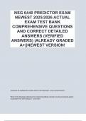 NSG 6440 PREDICTOR EXAM NEWEST 2025&sol;2026 ACTUAL EXAM TEST BANK COMPREHENSIVE QUESTIONS AND CORRECT DETAILED ANSWERS &lpar;VERIFIED ANSWERS&rpar; &vert;ALREADY GRADED A&plus;&vert;&vert;NEWEST VERSION&excl;