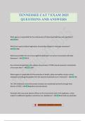 TENNESSEE CAT 7 EXAM 2025 QUESTIONS AND ANSWERS