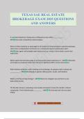 TEXAS SAE REAL ESTATE BROKERAGE EXAM 2025 QUESTIONS AND ANSWERS
