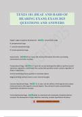 TEXES 181 &lpar;DEAF AND HARD OF HEARING EXAM&rpar; EXAM 2025 QUESTIONS AND ANSWERS
