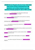 ARDMS Breast Registry Review Exam 2025-2026 most recent version Comprehensive 500 questions and verified answers accurate solutions Already graded A&plus; Get it 100&percnt; correct