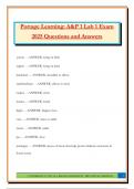 Portage Learning&colon; A&P 1 Lab 1 Exam 2025 Questions and Answers