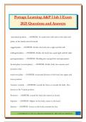 Portage Learning A&P 1 lab 1 Exam 2025 Questions and Answers