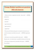 Portage Module 1 problem set questions 2025 with Answers