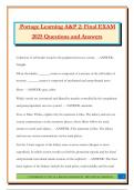 Portage Learning A&P 2&colon; Final EXAM 2025 Questions and Answers