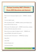 Portage Learning Bundled Exams 2025-2026 &vert;Questions and Answers &vert;100&percnt; Pass&vert; Current Update