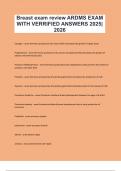 Breast exam review ARDMS EXAM WITH VERRIFIED ANSWERS 2025 &vert;2026 A &plus; GRADED