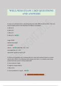 WELLNESS EXAM 1 2025 QUESTIONS AND ANSWERS