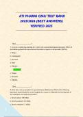 ATI PHARM CMS&sol; TEST BANK 2025&sol;2026 &lpar;BEST ANSWERS&rpar; VERIFIED 2025        