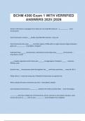 BCHM 4360 Exam with ANSWERS AND QUESTION 2025 A&plus; GRADED