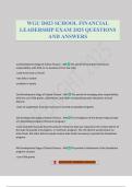 WGU D023 SCHOOL FINANCIAL LEADERSHIP EXAM 2025 QUESTIONS AND ANSWERS