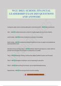 WGU D023&colon; SCHOOL FINANCIAL LEADERSHIP EXAM 2025 QUESTIONS AND ANSWERS