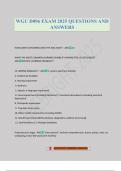WGU D096 EXAM 2025 QUESTIONS AND ANSWERS