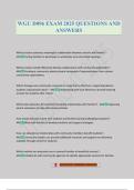 WGU D096 EXAM 2025 QUESTIONS AND ANSWERS