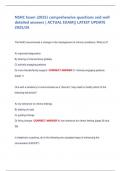 NSHC Exam &lpar;2025&rpar; comprehensive questions and well  detailed answers &vert; ACTUAL EXAM&vert;&vert; LATEST UPDATE  2025&sol;26 