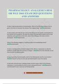 PHARMACOLOGY ANALGESICS HESI OR WGU D441 EXAM 2025 QUESTIONS AND ANSWERS