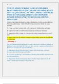 NUR 212 ATI RN NURSING CARE OF CHILDREN  PROCTORED EXAM &vert;&vert; ACCURATE AND FREQUENTLY  TESTED QUESTIONS AND 100&percnt; CORRECT ANSWERS  WITH RATIONALES&vert;&vert; LATEST AND COMPLETE  UPDATE WITH EXPERT VERIFIED SOLUTIONS&vert;&vert;  SURE PASS&excl;&excl; 