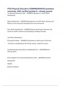 FTCE Physical Education COMPREHENSIVE questions answered&comma; 2025 verified graded A&plus; already passed