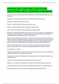 PRAXIS ART CONTENT 5134 EXAM QUESTIONS WITH VERIFIED ANSWERS
