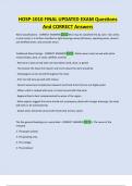 HOSP-1010 FINAL UPDATED EXAM Questions  And CORRECT Answers