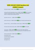 HOSP-1010 KEY EXAM Questions And  CORRECT Answers