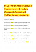 PNCB PNP-PC Master Study Set Comprehensive Questions &lpar;Frequently Tested&rpar; with Verified Answers Graded A&plus;