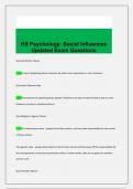 HS Psychology&colon; Social Influences Updated Exam Questions