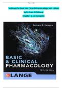 Test Bank for Basic and Clinical Pharmacology 14th Edition  by Bertram G&period; Katzung  Chapters 1 - 66