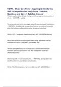 NGWA - Study Questions - Auguring & Monitoring Well &sol; Comprehensive Study Guide Complete Questions and Correct Detailed Answers