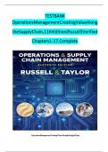 Practice Quiz For Operations Management Creating Value Along the Supply Chain 9th Edition Roberta S&period; Russell&comma; Bernard W&period; Taylor &sol; Latest & Updated 2024&period; A&plus;